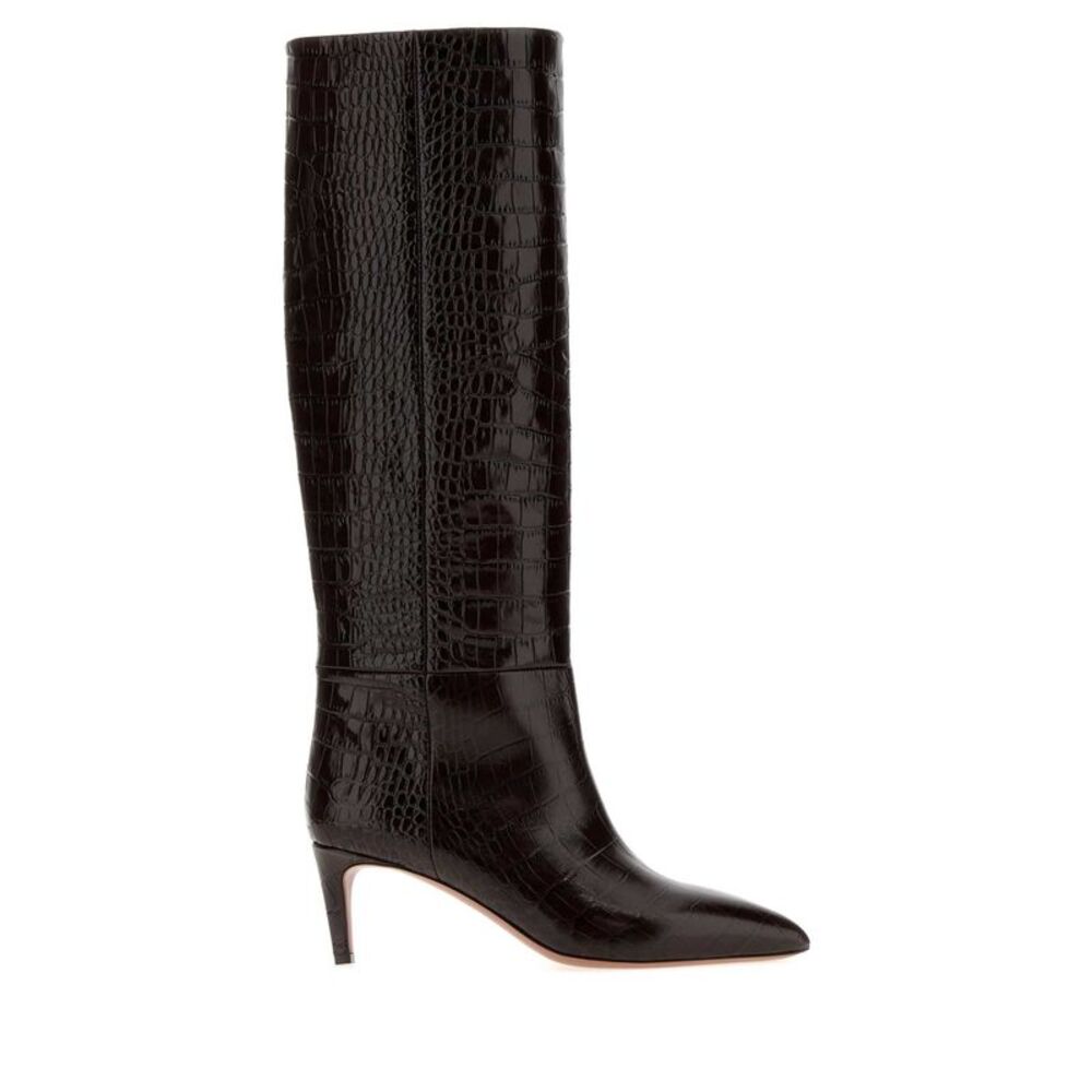 Paris Texas Women Chocolate Leather Boots
